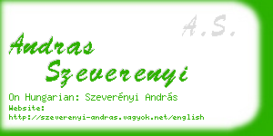 andras szeverenyi business card